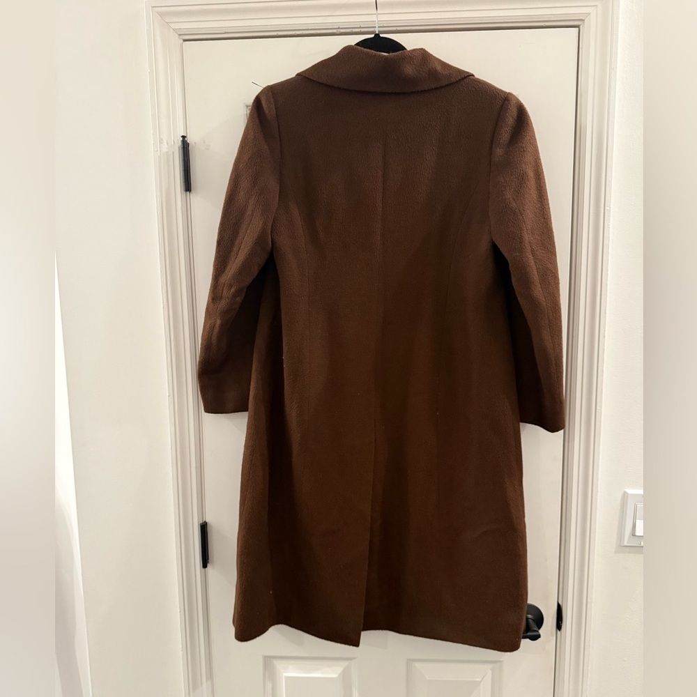 Tom Gutie Baby Alpaca Wool Blend Coat Brown Womens Peacoat Medium - Picture 2 of 9